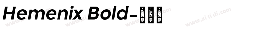 Hemenix Bold字体转换